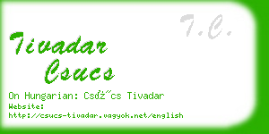 tivadar csucs business card